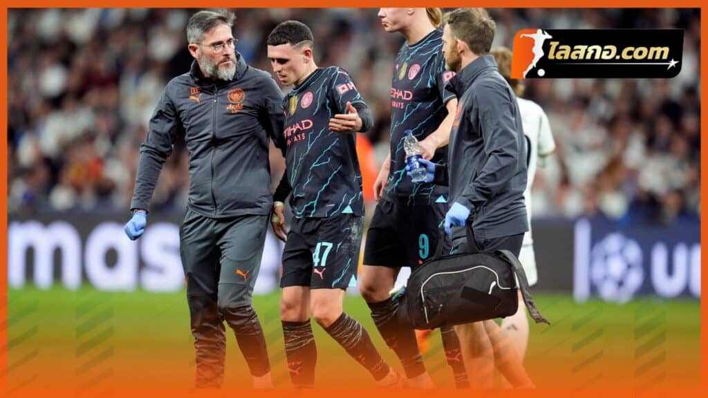 Phil Foden reveals he has a weak leg His ankle was sore he couldn't continue playing until he had to be changed off the field at the end of the game against Real Madrid.